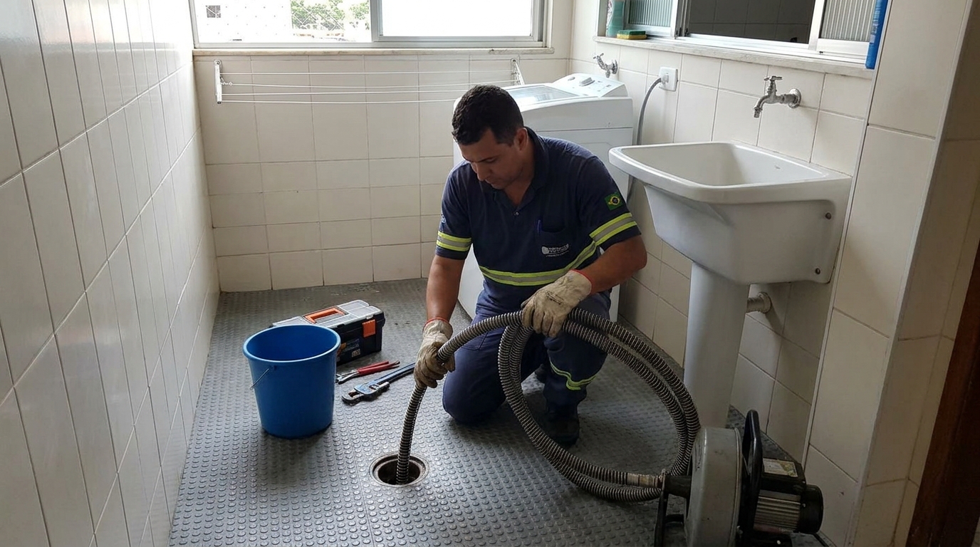 Desentupimento de ralo residencial em Natal‑RN