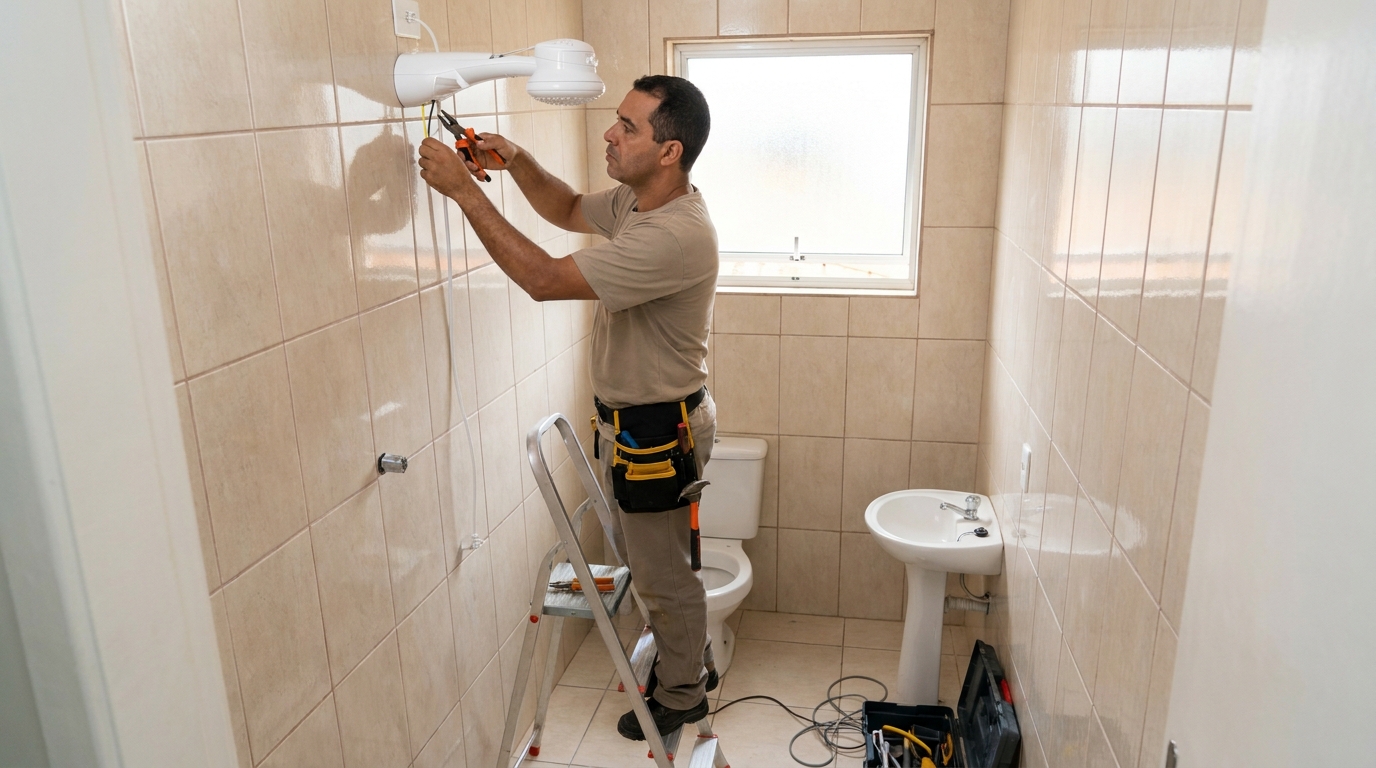 Instalação de chuveiro elétrico em Natal‑RN