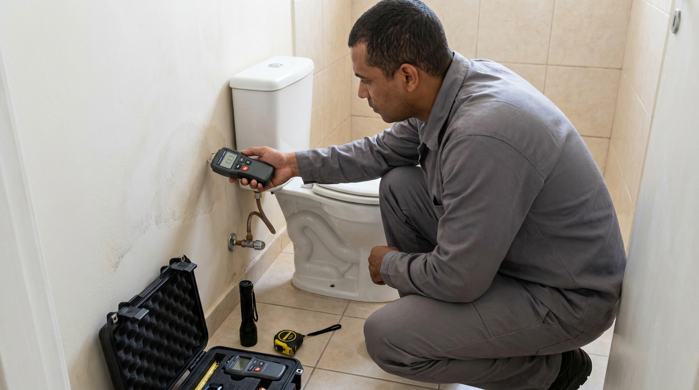 Técnico de caça vazamento em residência em Natal‑RN